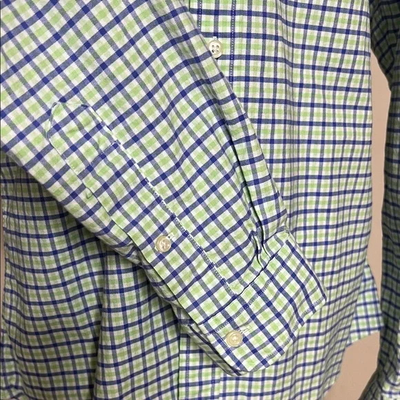 Ralph Lauren Blue and White Plaid Men's Shirt - Picture 7 of 10